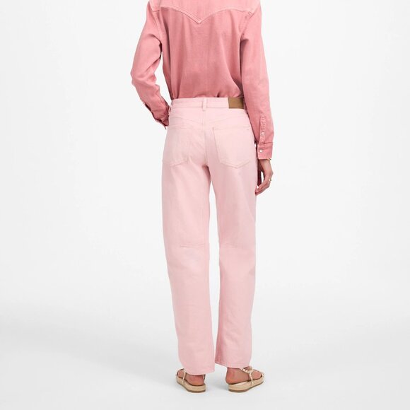 NWT Madewell The Darted Barrel Leg Jean, pink blossom - Picture 4 of 7